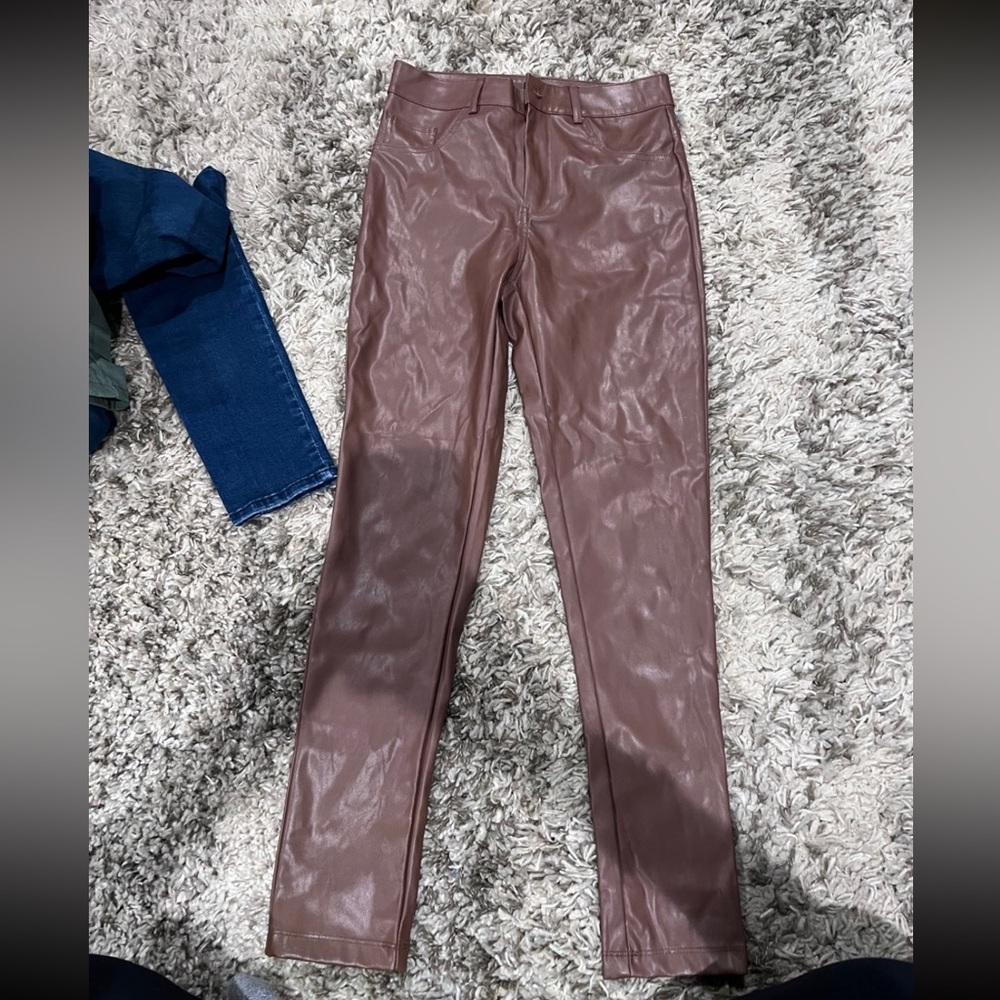 Leather Brown Pants - Buckle